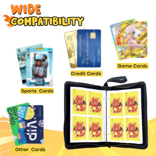 400 Cards Capacity Trading Card Binder, Holder with 50 Removable