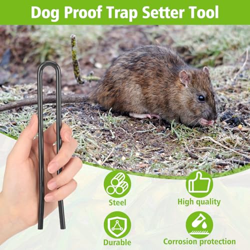 Dog Proof Traps Tool - 7 Inch Lever Handle for Raccoon & Beaver Traps