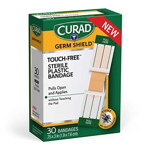 Touch-Free Adhesive Bandages - 30 Count Plastic Bandages