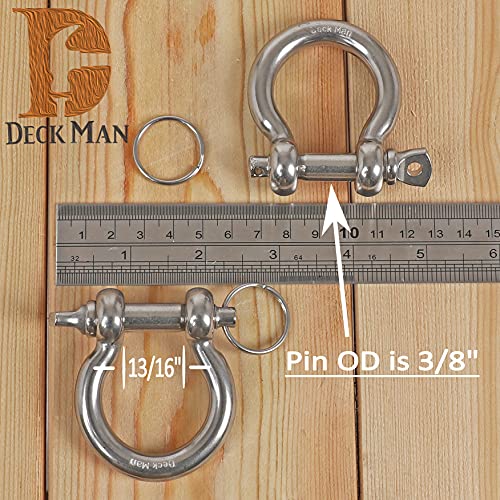 6FT Marine Grade 316 Stainless Steel Boat Anchor Chain 5/16" with 2 Shackles - Silver