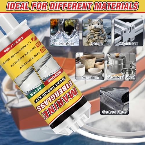 Marine Fiberglass Repair Kit - Gelcoat & Waterproof Epoxy Filler
