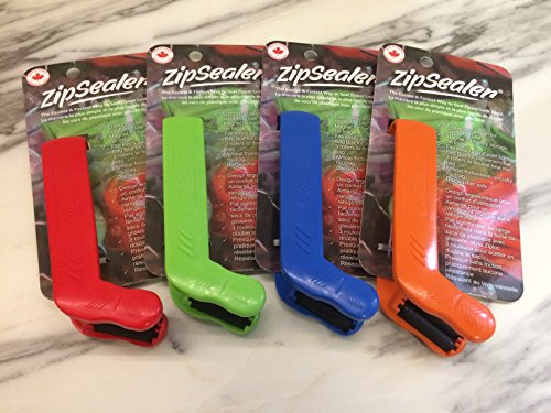 ZipSealer The Original Zipper Lock Bag Sealer - Green (Patented) Fast, Easy Seal