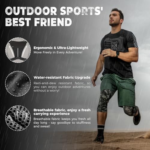 Outdoor Sports Chest Bag for Men - Gray, EDC Travel Vest Holster