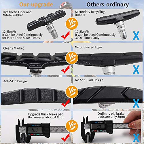 70mm V-Brake Pads Set for Mountain Road City Folding Bikes - Rubber Blocks