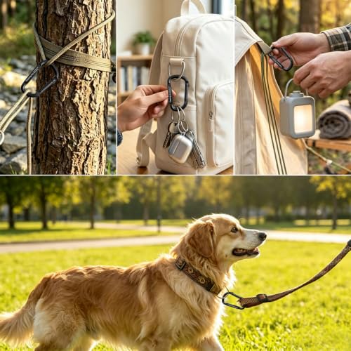 Heavy Duty Carabiner Clip - 6PCS 2.5" Keychain Hooks for Outdoor
