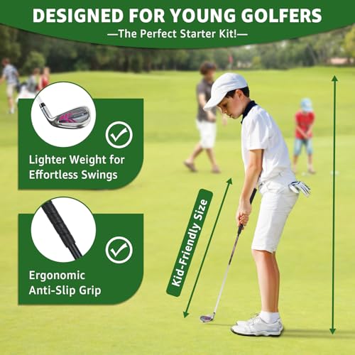 Junior Golf Club Set for Kids 45–54 Inches - Right Hand with Stand Bag
