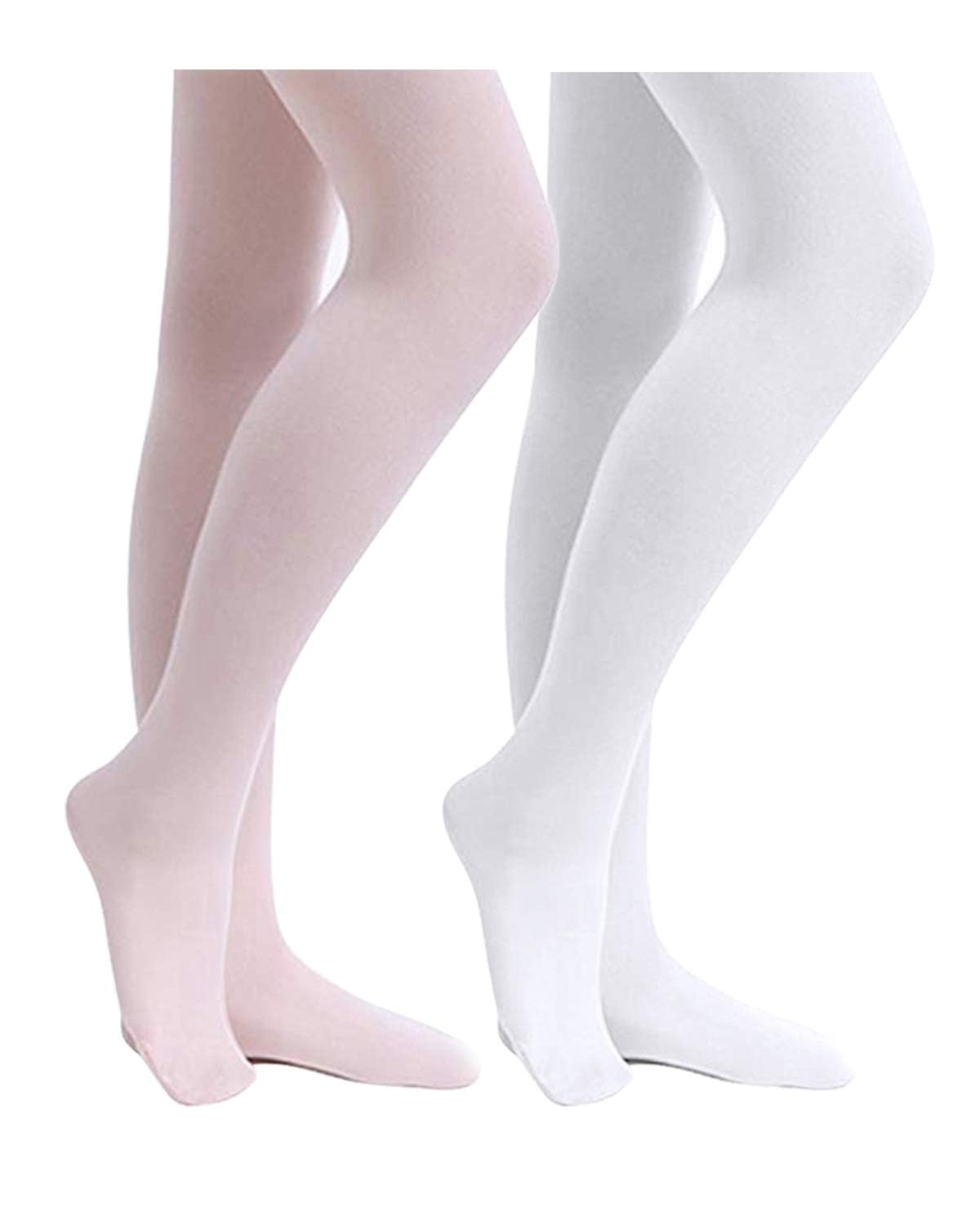 Stelle Girls' Ultra Soft Pro Dance Tight/Ballet Footed Tight(Toddler/Little Kid/Big Kid),BP+WT,L