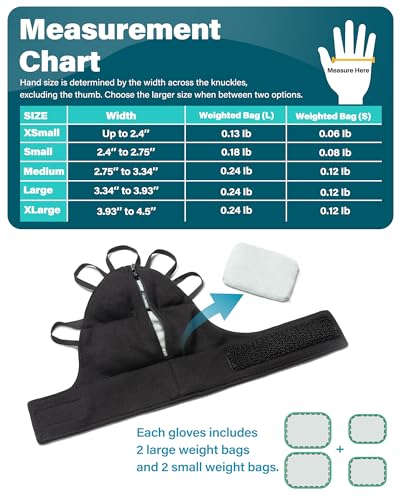 Adjustable Weight Gloves for Tremor Management & Hand Dexterity Aid