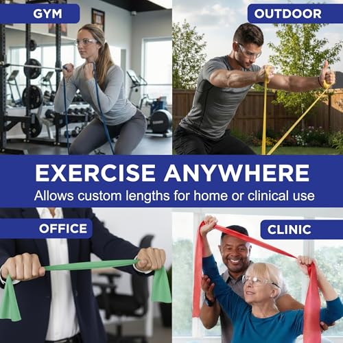 Non-Latex Resistance Band - Medium, 25-Yard Roll for Exercise
