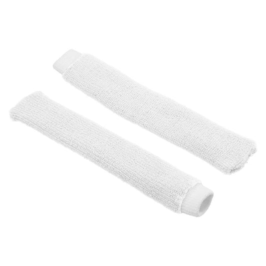 PATIKIL Cotton Feeling Badminton Towel Grip, 2 Pack Nylon Tennis Racket Overgrip Racquet Grip Hand Glue Anti-Skid Sweatband for Golf Bike Handle, White