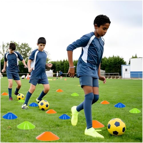 Agility Training Discs - 50 Pcs Soccer Cones with Carry Bag