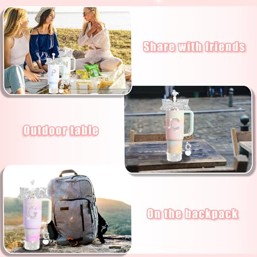 Accessory Set for 30/40oz Bottles - Straw Cover & Bow Decoration - Large