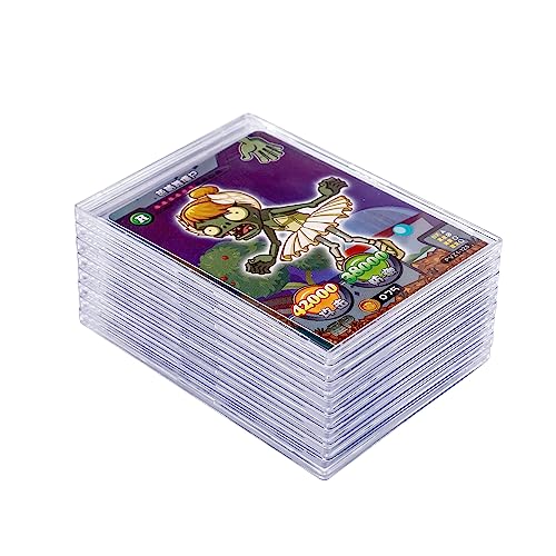 10 Acrylic Card Sleeves with Display Stands - Trading Card Protectors