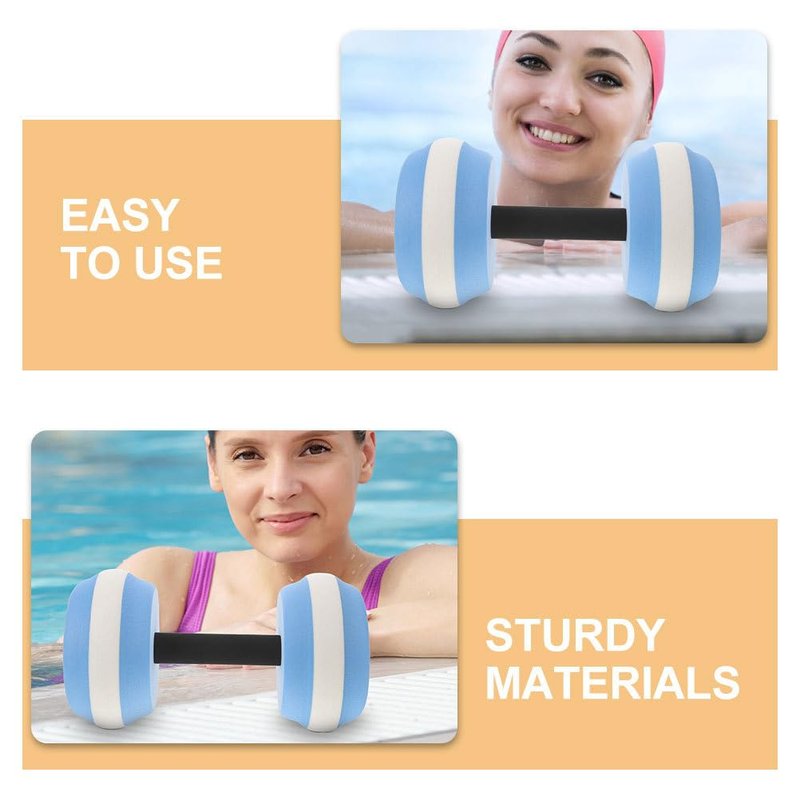 Sosoport Water Dumbbells for Pool Exercise Lightweight Eva Floating Resistance Weights for Swimming and Aqua Fitness 10.2X5.5X5.5 Inches