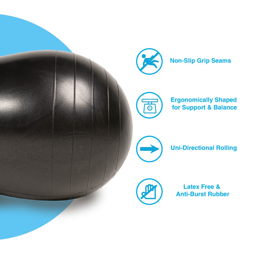Chirp Cloud Peanut Mobility Ball 2 Pack (Mint 100x50cm, Black 60x30cm)