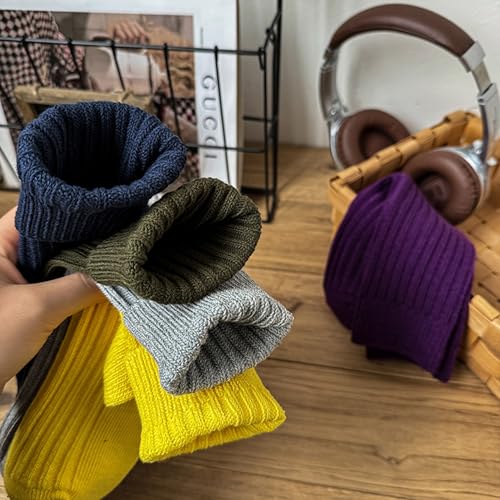 Retro Striped Cotton Socks - Soft & Breathable Sporty Crew Socks - Style 06