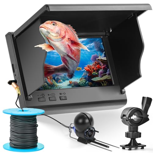 LATROVALE Blue 4.3 Inch Underwater Fishing Camera Fish Finder Night Vision Waterproof