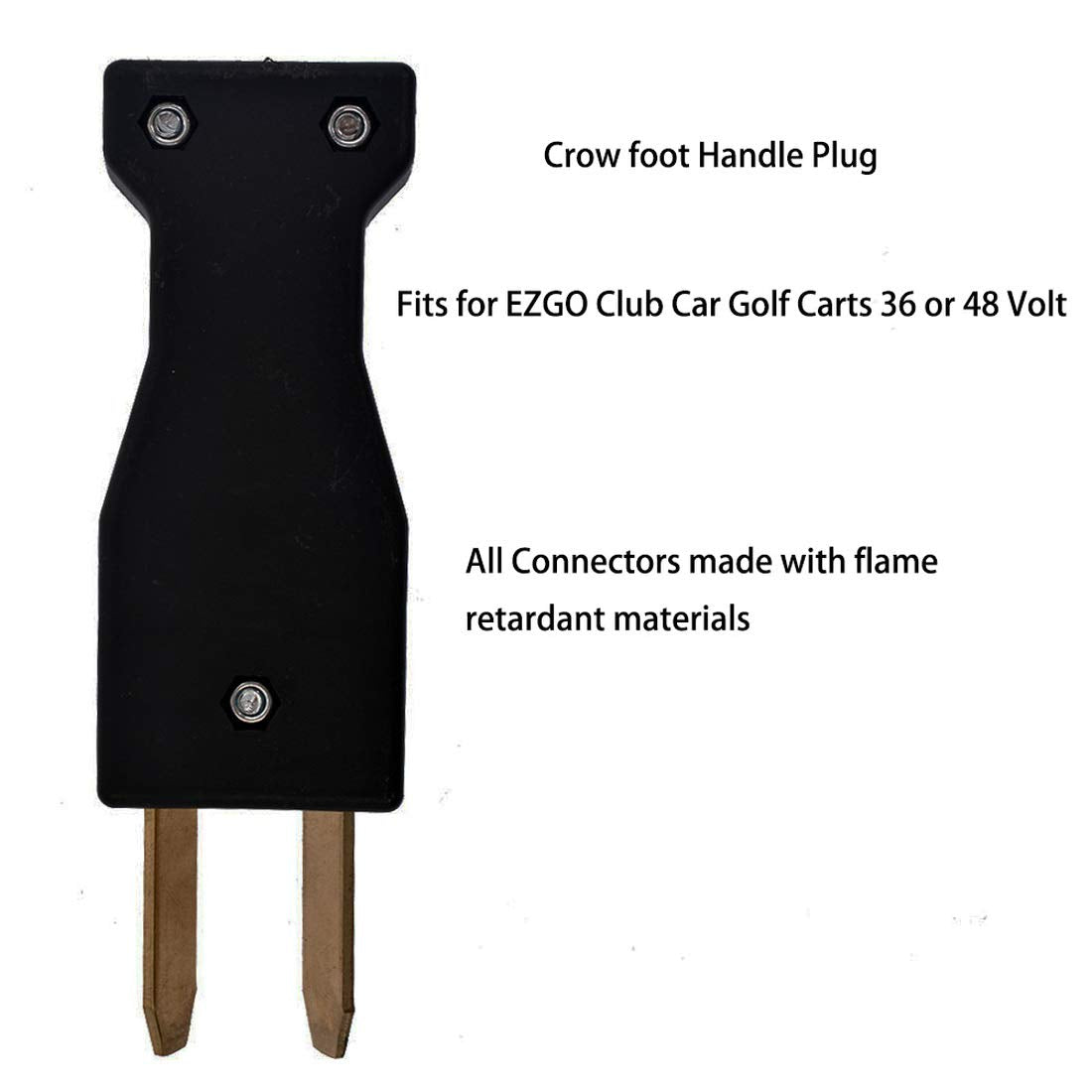 WFLNHB Golf Cart Accessories Plug 2 Prong Charger Plug DC Crow Foot Charger Handle Plug for 36 or 48 Volt Replacement for EZGO Club Car Golf Carts