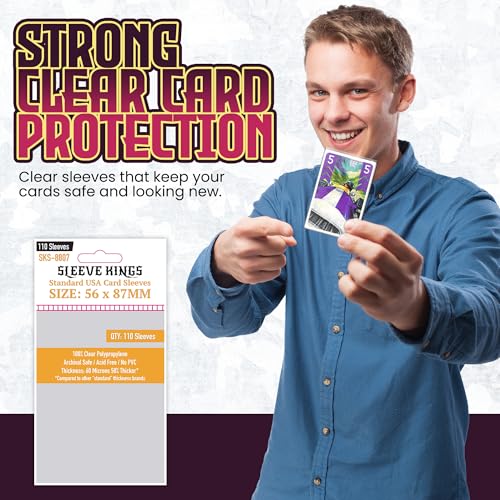 Standard USA Card Sleeves - 56x87mm, 60 Micron, 110 Count