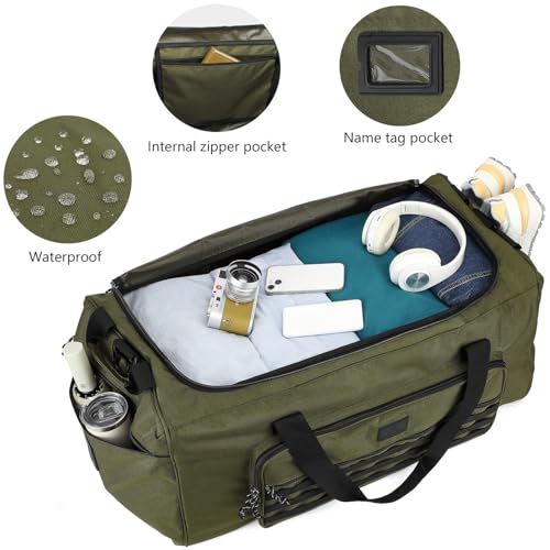 TONRUYN Extra Large 120L Duffle Bag Green | Tactical Travel Gym Bag