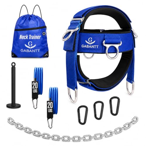 Neck Trainer Harness with Resistance Bands & Weight Lifting Kit