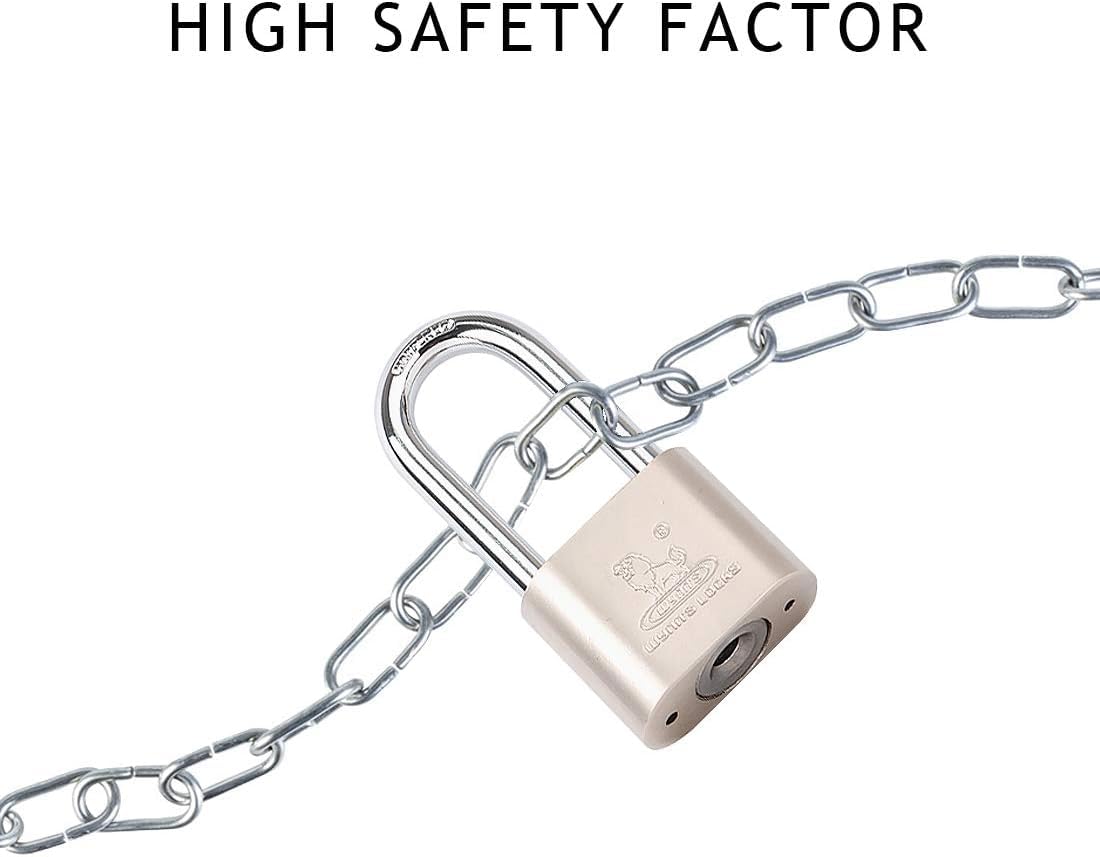 Locks with Keys 4 Pack, Katfort 1-9/16-inch(40mm) Padlock, Long Shackle Padlock with Multiple Keys for Indoor Outdoor