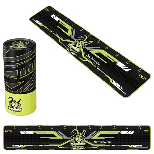 Dart Throw Line with Storage Case - PVC Non-Slip Marker 2.9" x 23"