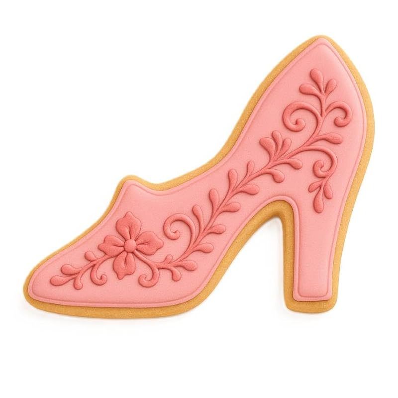 4-Inch Glass Slipper Shoe Cookie Cutter - Food Grade Steel