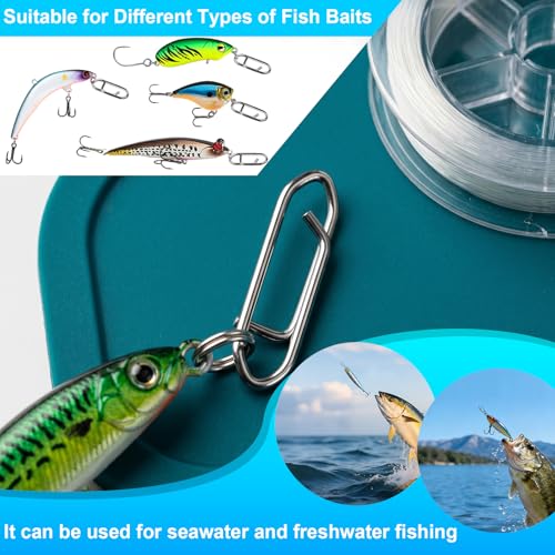 100pcs Stainless Steel Fishing Speed Clips - Quick Change Clips