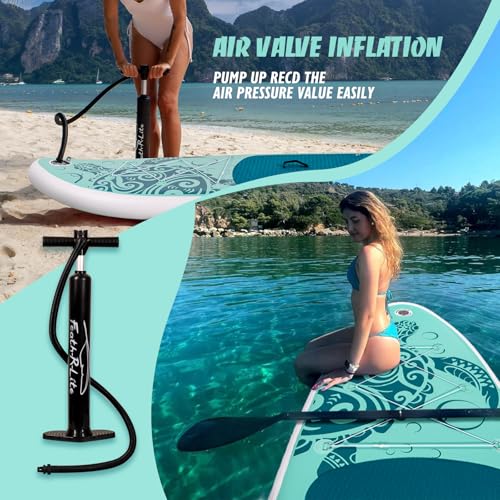 Inflatable Stand Up Paddle Board - Green Turtle 10'6"x33"x6"