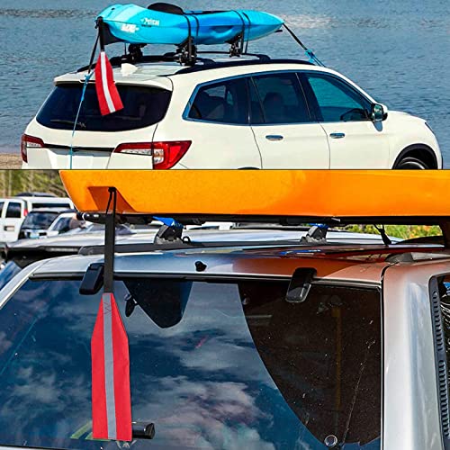Kayak Safety Flag - Red Reflective Warning Flag - 2 Pcs