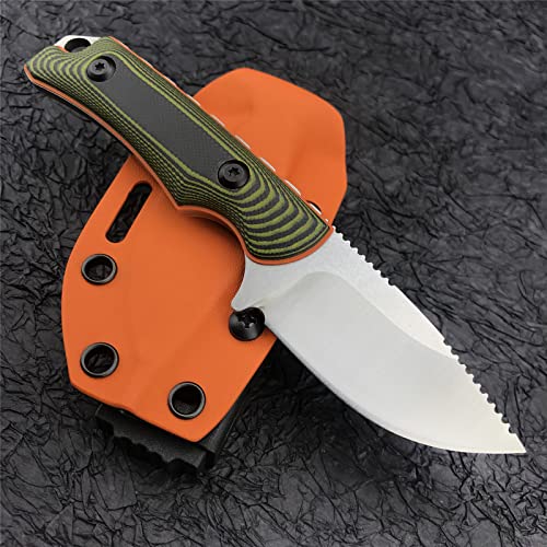 Generies Small Fixed Blade Hunting Knife with Kydex Sheath - Full Tang 8Cr13Mov, G10 Handles