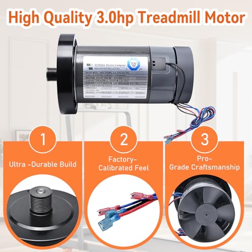 3.0HP Treadmill Motor with Flywheel - Replacement for NordicTrack & ProForm
