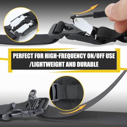 4 Pack Tactical Molle Backpack Straps Adjustable 20.8" Gear Attachments