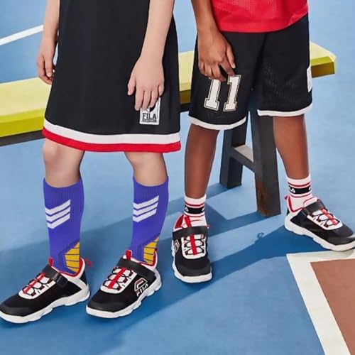Basketball Socks - Compression Cushion Team Number Socks - Blue/White-30