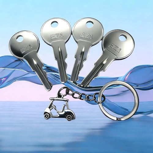 EZGO Golf Cart Ignition Keys - 4PCS Replacement Set for RXV, TXT, & More