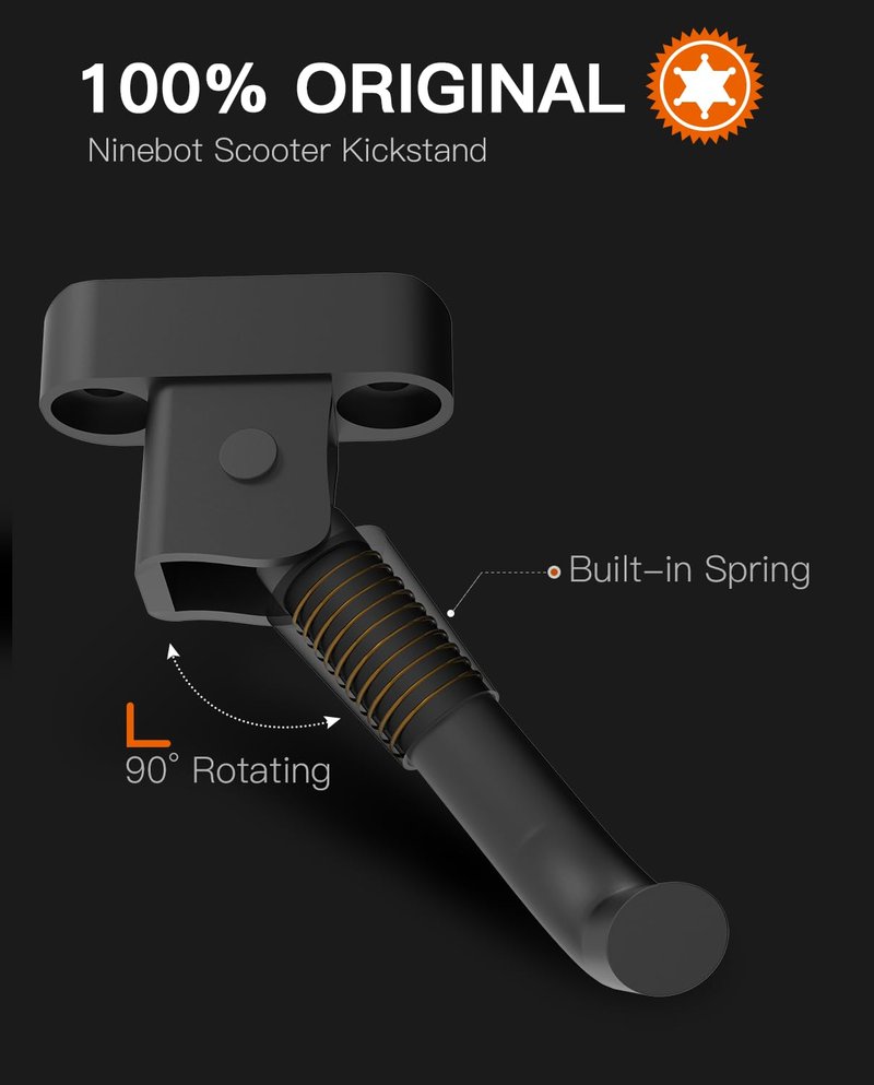 stio Scooter Kickstand Compatible with Segway Ninebot F/D Series KickScooter F40/F30/F25/D18/D28/D38/D40 Side Kick Stand Aluminum Alloy Parking Stand Feet Support Holder Scooter Original Accessories