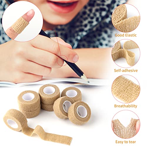 Self-Adhesive Skin Colour Elastic Bandage Tape - 12pcs