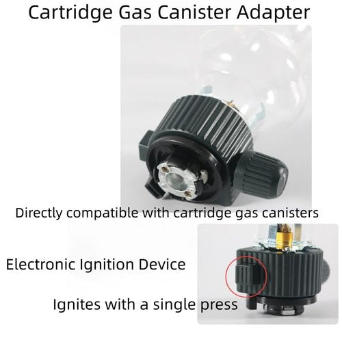 Camping Emergency Gas Lamp Portable Gas Lantern Butane/Isobutane, Mini Outdoor & Desktop Camping Lantern with Adjustable Brightness