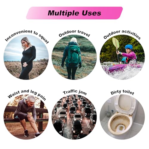 Reusable Silicone Female Urination Device - Rose Red Pee Funnel