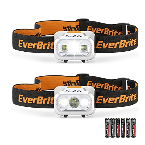LED Headlamp 2 Pack - 4 Lighting Modes, Waterproof, Adjustable