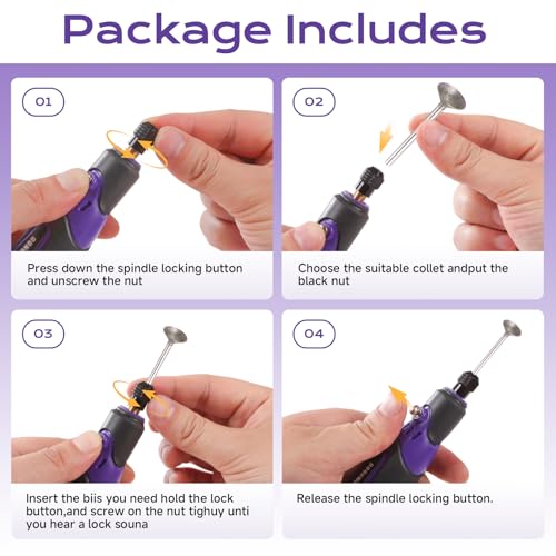 Toutrop Pool Cue Tip Grinder & Shaper Kit, Electric Tip Tool for Billiards