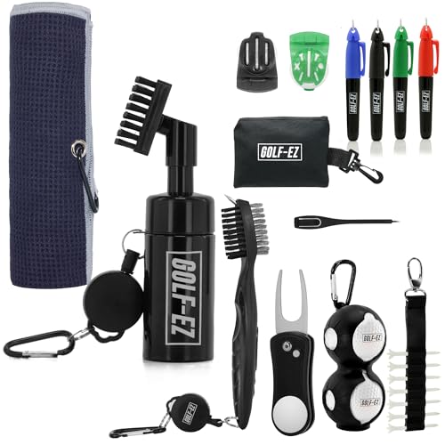 Golf Essentials Kit - Complete Accessories Set for Golfing - Black