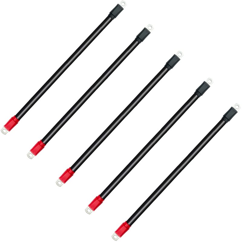 NOVINO Golf Cart Battery Cables Wiring Set for Club Car DS 1995-2022 48 Volt with 5PCS 14.17",Heavy-Duty 4 Gauge AC/DC Golf Cart Battery Cable Kit for 95-22 48v Club Car DS