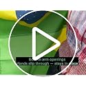 World Soccer 2026 Fan Essentials Kit - 3x5 Ft Flag Cape & Tattoos - Brazil