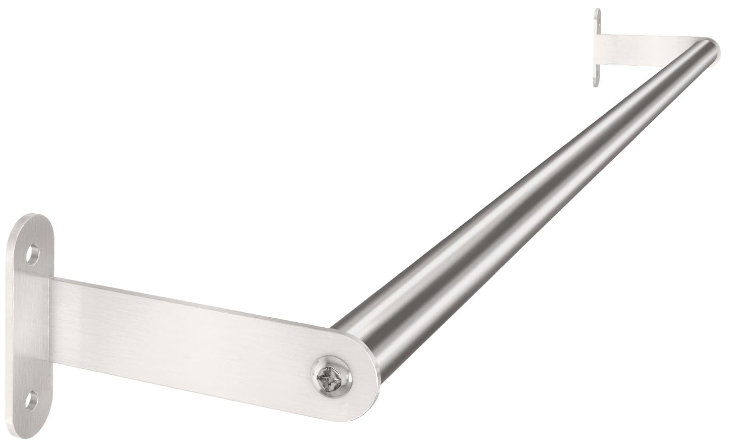 Towel Bar for Bathroom, MKO Brushed Nickel Towel Bar for Bathroom Wall Mounted, Stainless Steel Heavy Duty, 24 Inch Single Bath Towel Rod Holder