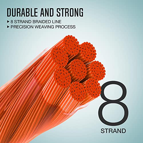 Braided Fly Line Backing - Orange, 30lb/100yd