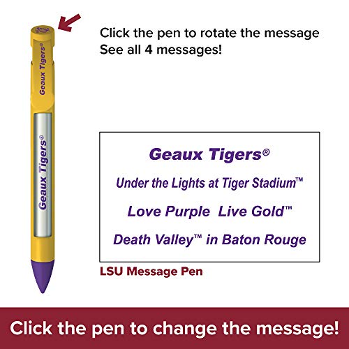 LSU Tigers Notebook and 2 Pen Set - 4x6 Rotating Message Pens