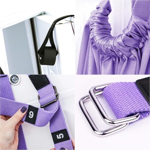 Yoga Door Swing Stretching Strap - Aerial Yoga Rope - Purple