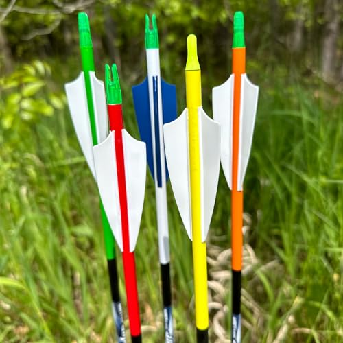 6-Inch Arrow Wraps 12 Pack for Archery - White, High Visibility Fletching Accessories
